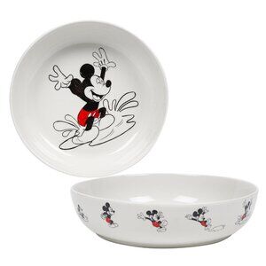 NEW DISNEY MICKEY MOUSE SPLASH PASTAS SNACKS DINNER PLATE BOWL SET of 4